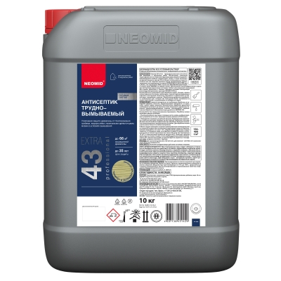 Антисептик трудновымываемый Neomid 43 Extra (10 кг)