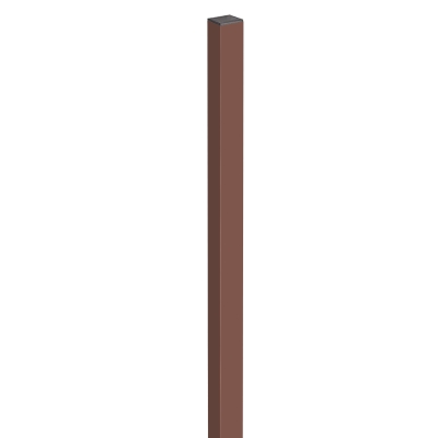 Столб профильный d-50х50 мм коричневый (RAL 8017) цинк+ППК 3000 мм
