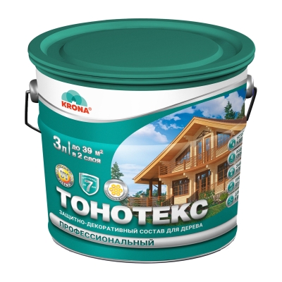 Состав защитно-декоративный Krona Тонотекс калужница (3 л)