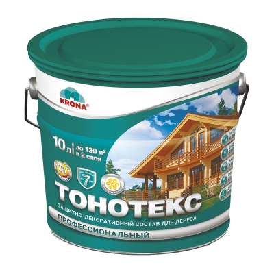 Состав защитно-декоративный Krona Тонотекс орегон (10 л)
