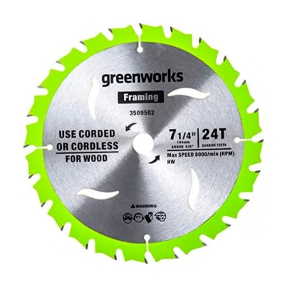 Диск пильный по дереву 184х20 мм GreenWorks 24 зуба