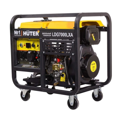Электрогенератор Huter LDG 7000LXА с ручкой и колесами