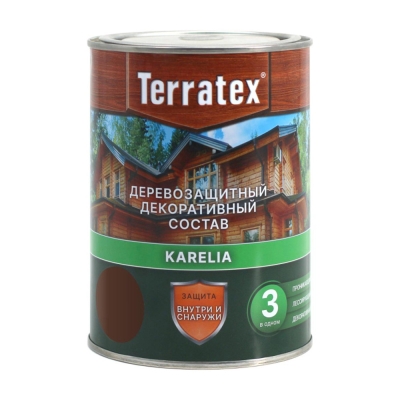 Состав деревозащитный декоративный Terratex венге (0.75 кг, 1 л)