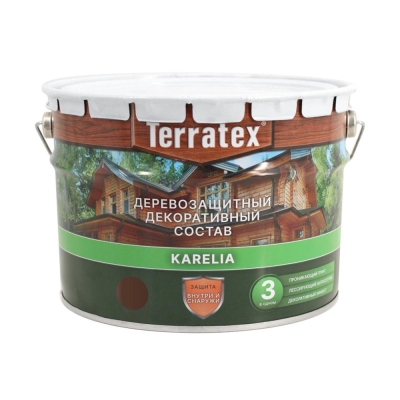 Состав деревозащитный декоративный Terratex венге (7.5 кг, 9 л)