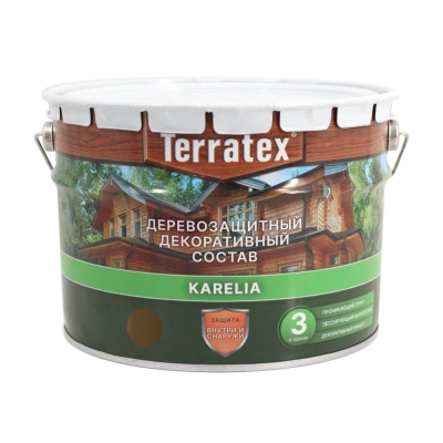 Состав деревозащитный декоративный Terratex палисандр (7.5 кг, 9 л)