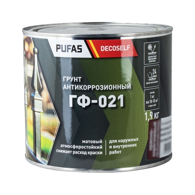 Грунт Pufas Decoself ГФ-021 красно-коричневый (1.9 кг)