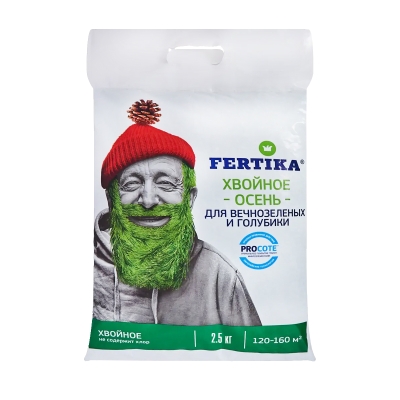 Удобрение хвойное для вечнозелёных Fertika Осень (2.5 кг)