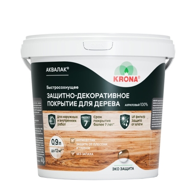 Лак акриловый защитно-декоративный Krona Аквалак ваниль (0.9 л)