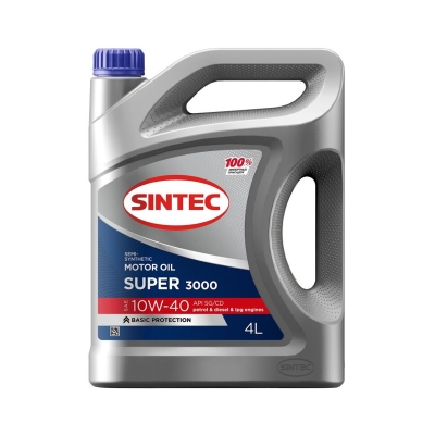 Моторное масло полусинтетическое SINTEC Super 10W40 API SG/CD (4 л)