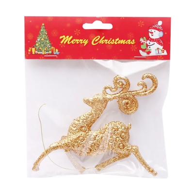 Украшение декор. новогоднее 13x11 см, золото Волшебная страна «Олень» 103182