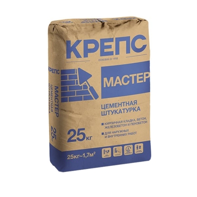 Штукатурка Крепс Мастер (цементная) 25 кг