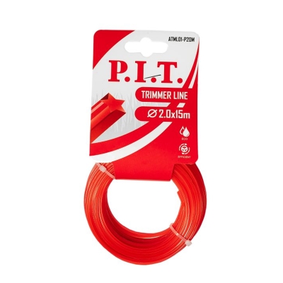 Леска (корд) для триммера (2 мм, 15 м, звезда) P.I.T. (ATML01-P20M)