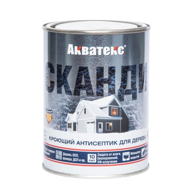 Антисептик кроющий для дерева Акватекс Сканди слоновая кость (0.75 л)