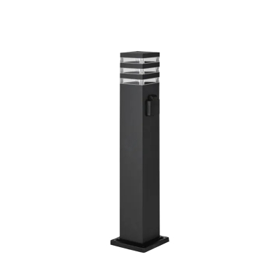 Светильник уличный НБУ 60Вт IP65 черный с розеткой IN HOME POLO-SP600WO-A60-BL