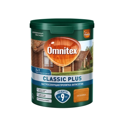 Пропитка-антисептик Omnitex Classic Plus 3 в 1 лиственница (0.9 л)