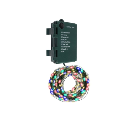 Гирлянда LED "Роса" 120 разноцв. светодиод., 8 реж. ФАZА DC-G06-120M (12.1 м) 5059610