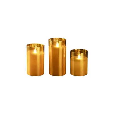Свеча декоративная с пультом золото ФАZА CL7-SET3-gd 5018822 (3 шт.)