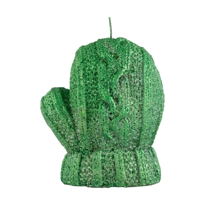 Свеча фигурная Варежка, 2,5 x 6 x 8 см, зеленая Волшебная страна 008336