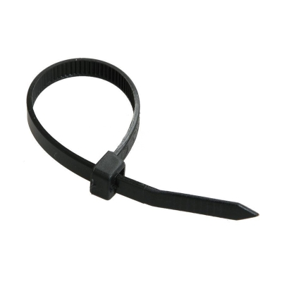 Стяжка кабельная (хомут) 7.6х350 мм с отверстием (100 шт) черная IEK