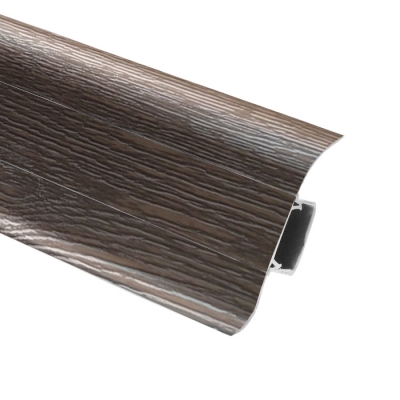 Плинтус с центральной планкой Идеал Классик 55 мм дуб мореный 209 (55х22х2200 мм) УЦЕНКА*