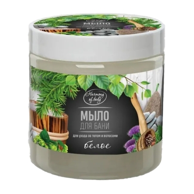 Мыло для бани белое Harmony of body 500 мл