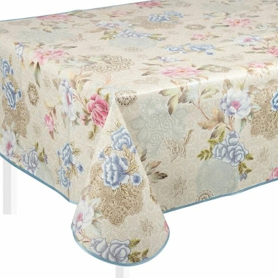 Скатерть ПВХ на тканой основе (в ассортименте) отделка - бейка 135х110 см Мажор