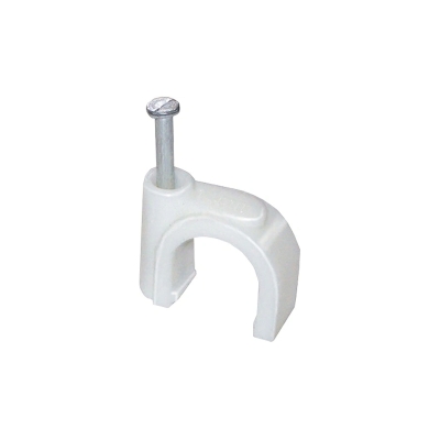 Скоба пластиковая круглая 8 мм IEK (100 шт) USK11-08-100