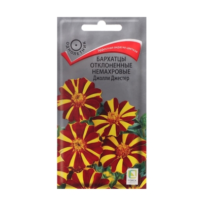 Семена цветов Бархатцы отклоненные немахровые Джолли Джестер Поиск (0.2 г)