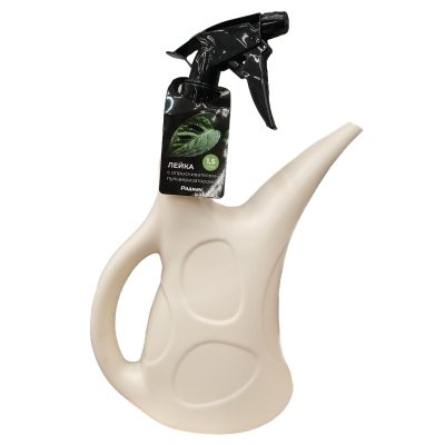 Лейка пластмассовая с распылителем (цвет молочный) 1.5 л