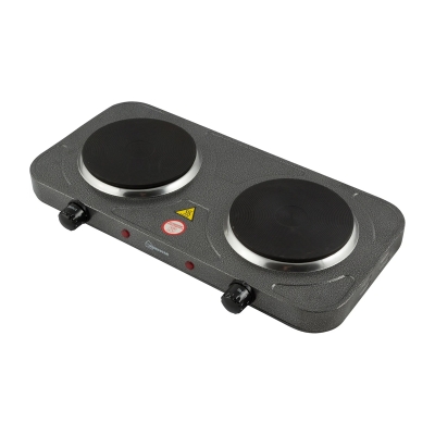 Плитка электрическая 2-конфорочная Homestar HS-1104 серая (чугун)