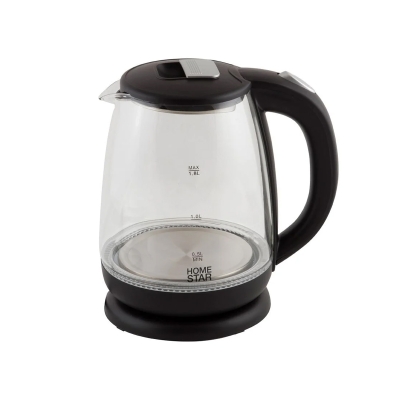 Чайник электрический Homestar HS-1018 1.8 л стекло, пластик (черный)