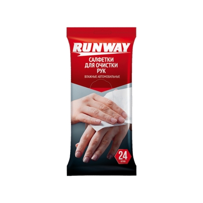 Салфетки влажные для очистки рук RunWay (24 шт.)