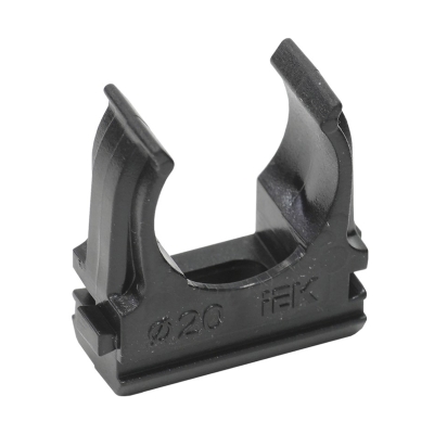 Крепеж-клипса для труб 20 мм IEK ELASTA (10 шт) CTA10D-CF20-K02-010 (черный)