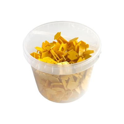 Зажимы для СВП в ведре "Ворота" 1 мм желтый (500 шт) Accurate