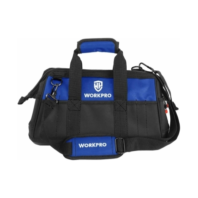 Сумка для инструмента PRO 16" с широким горлом на молнии с пластиковым дном Workpro WP281007