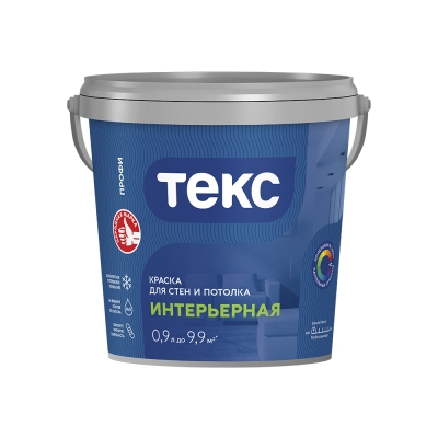 Краска интерьерная Текс Профи супербелая (0.9 л/1.3 кг)