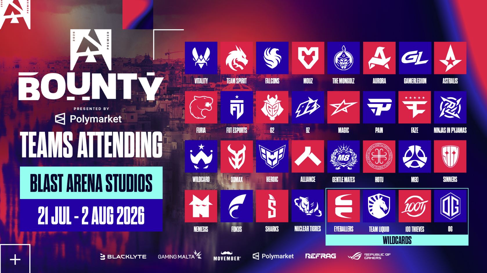 Всё о турнире BLAST Bounty Summer 2026 по Counter-Strike 2 - CyberMeta
