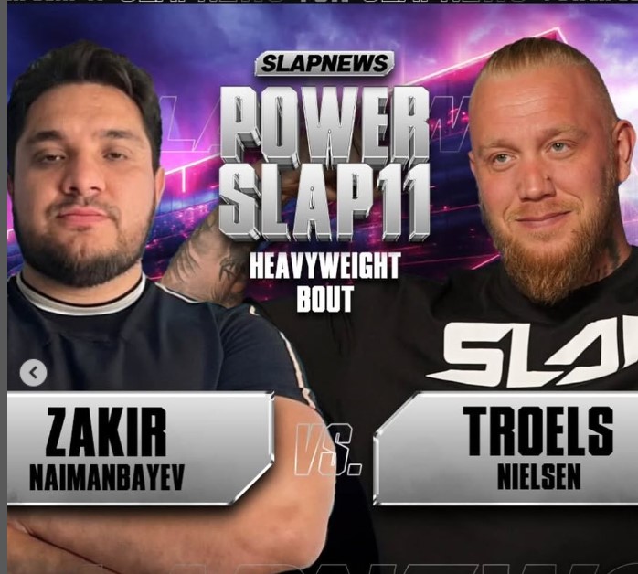 Закир Найманбаев отправил соперника в нокаут на шоу пощечин Power Slap 11