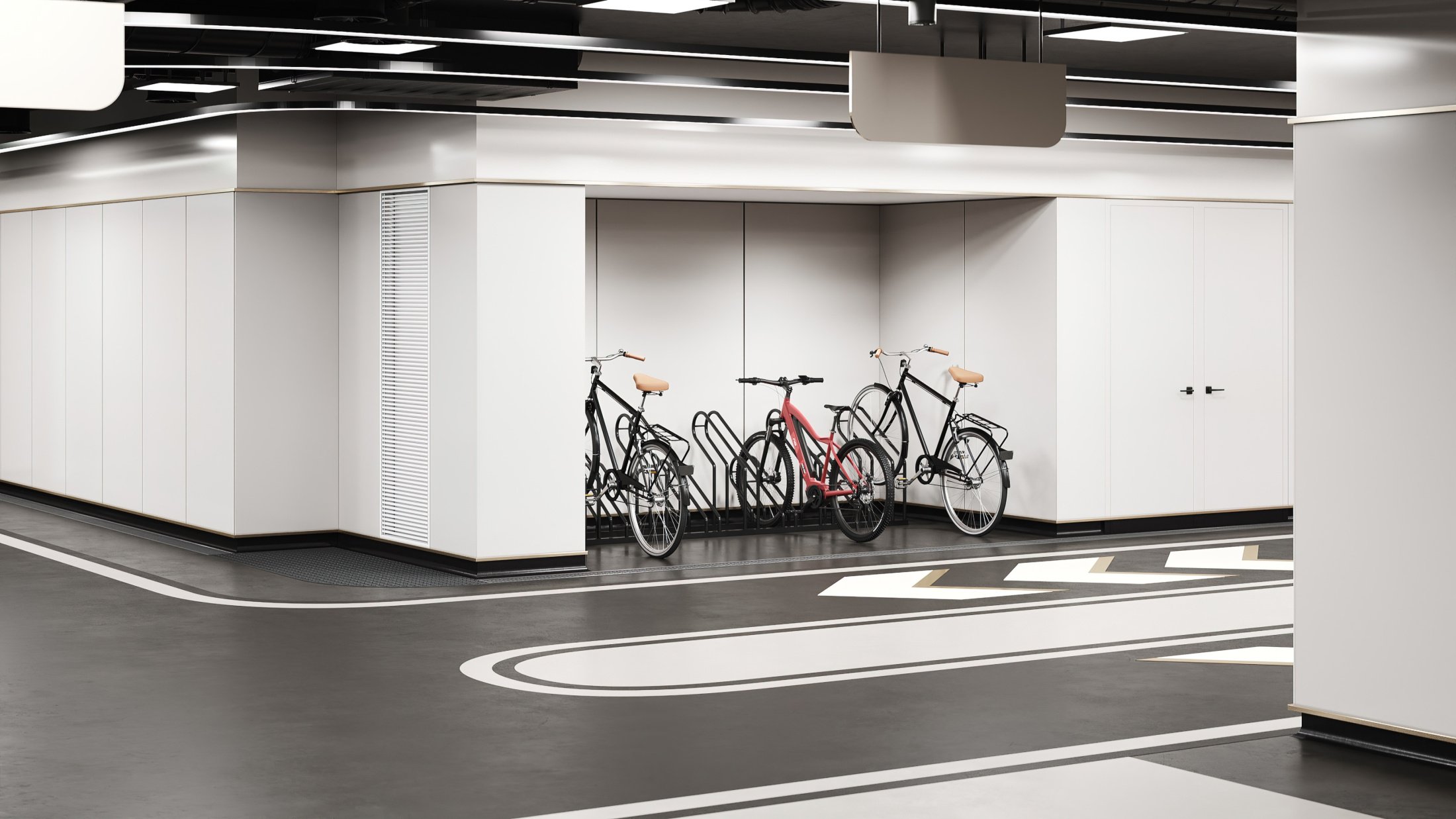 Велопарковка на подземном паркинге