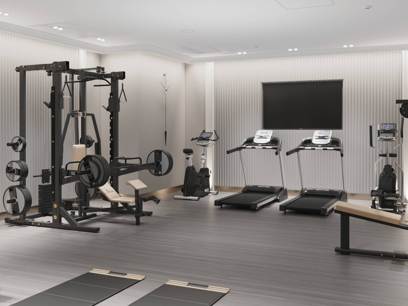 Зоны силовых занятий и кардиотренировок