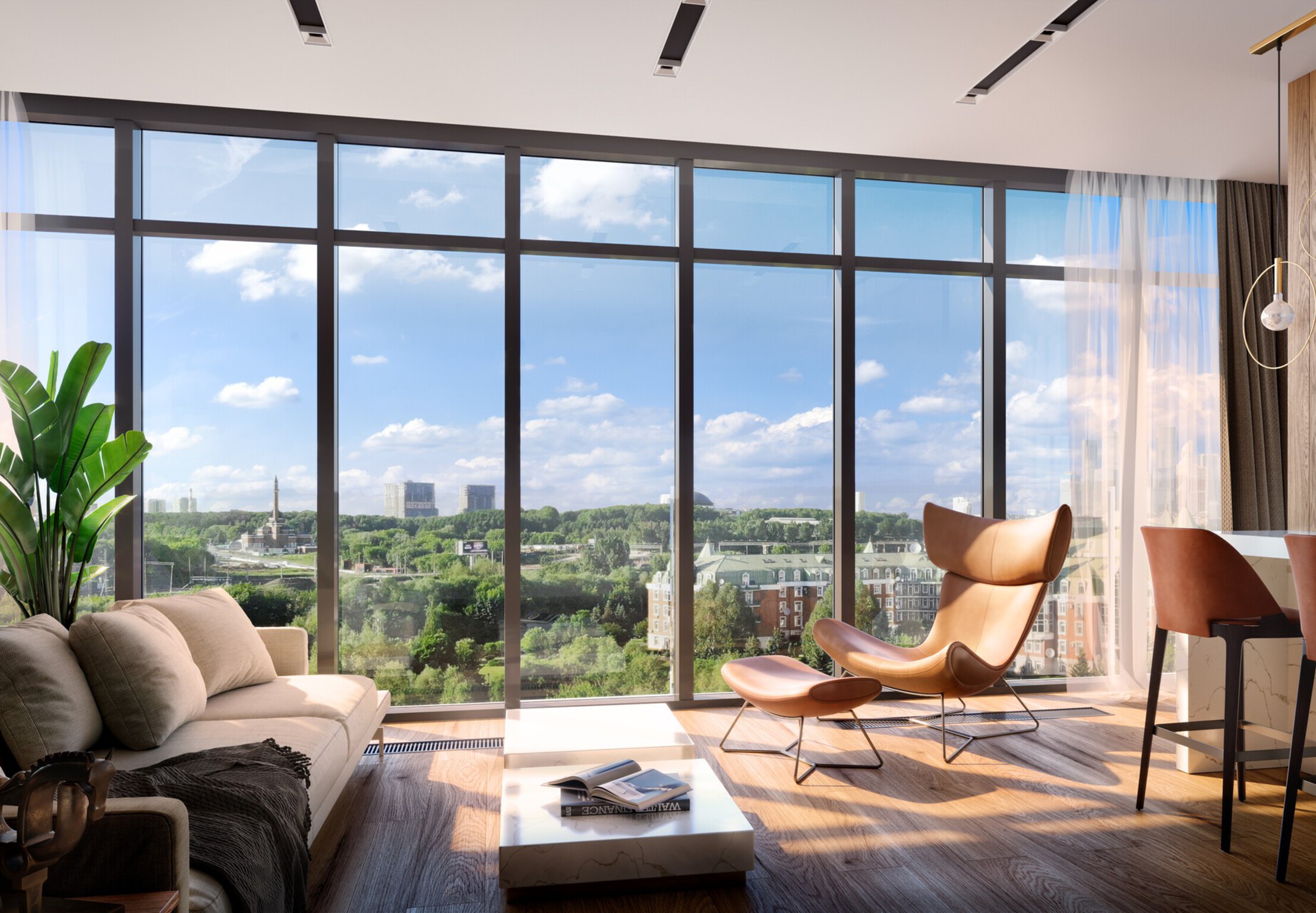 Пентхаусы с каминами