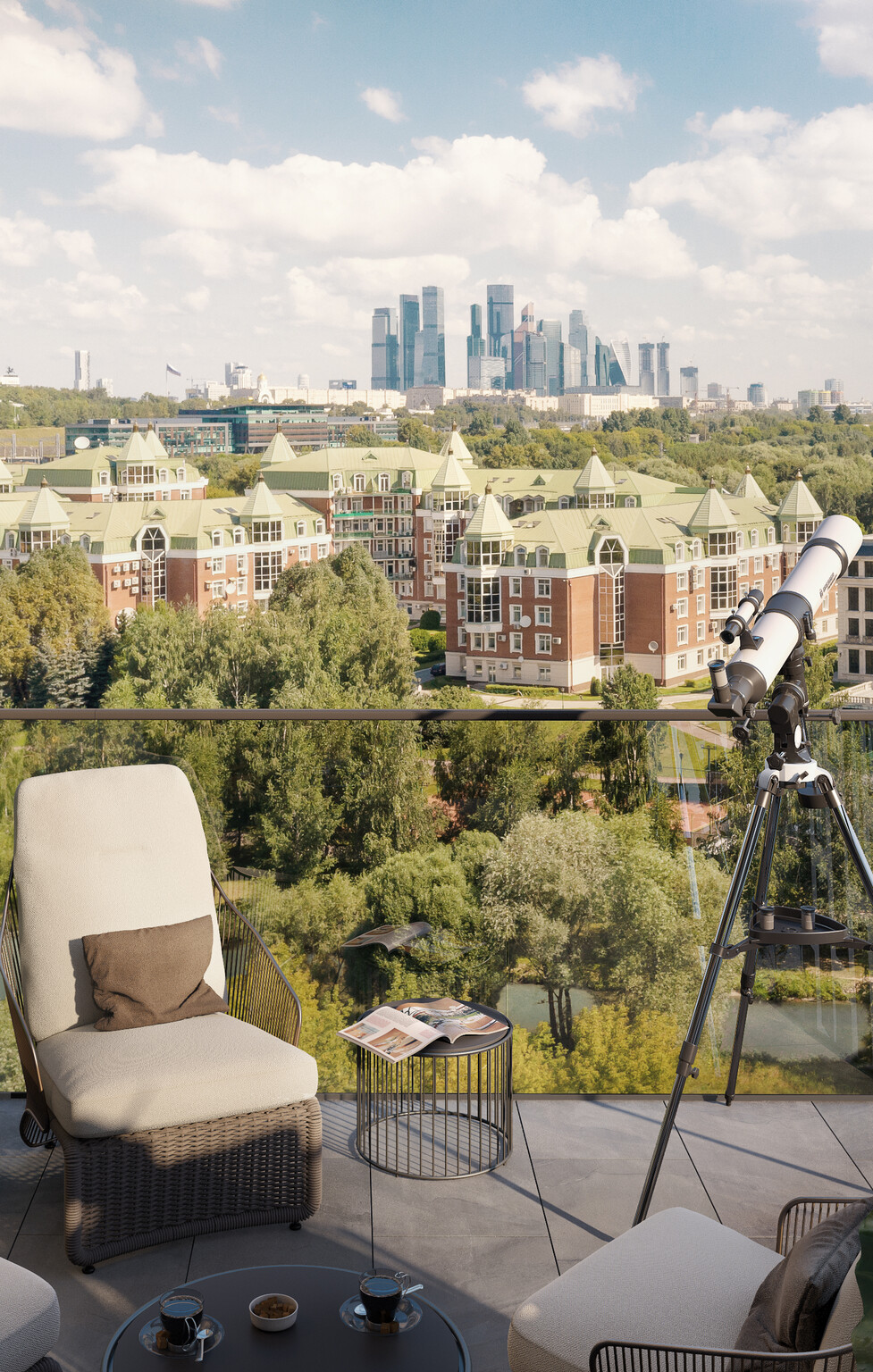 Фоновая картинка с видом Пентхаусы