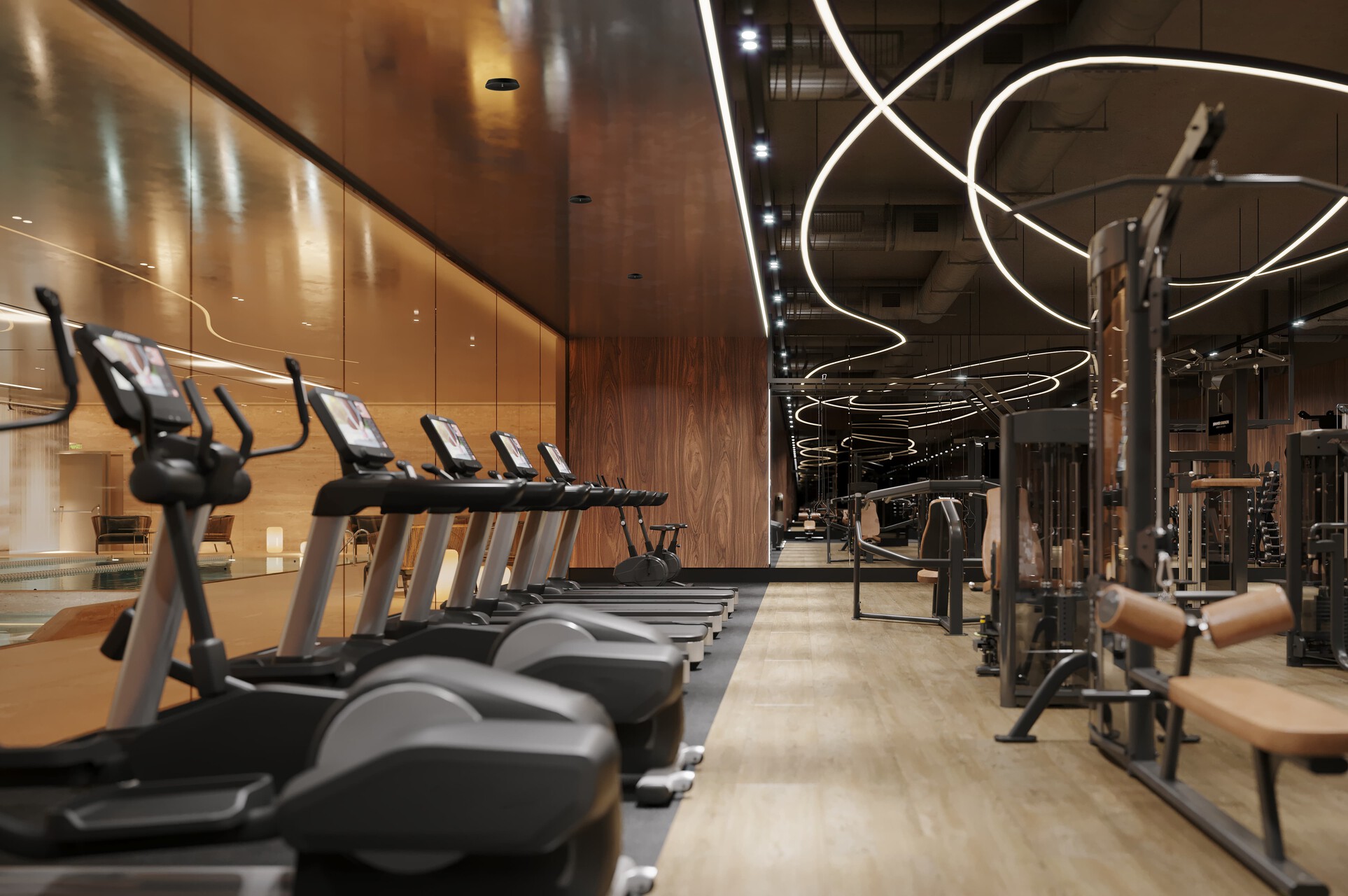 Зона силовых тренажеров