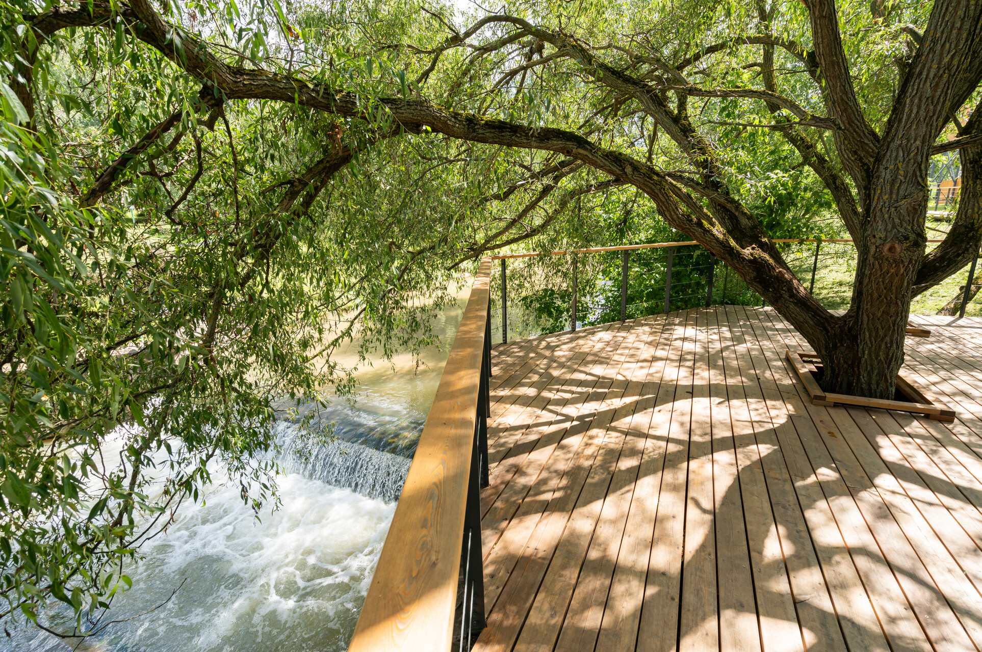 Зоны отдыха вдоль реки