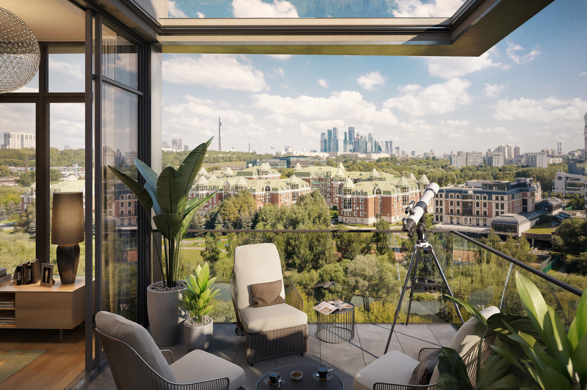 Пентхаусы с каминами