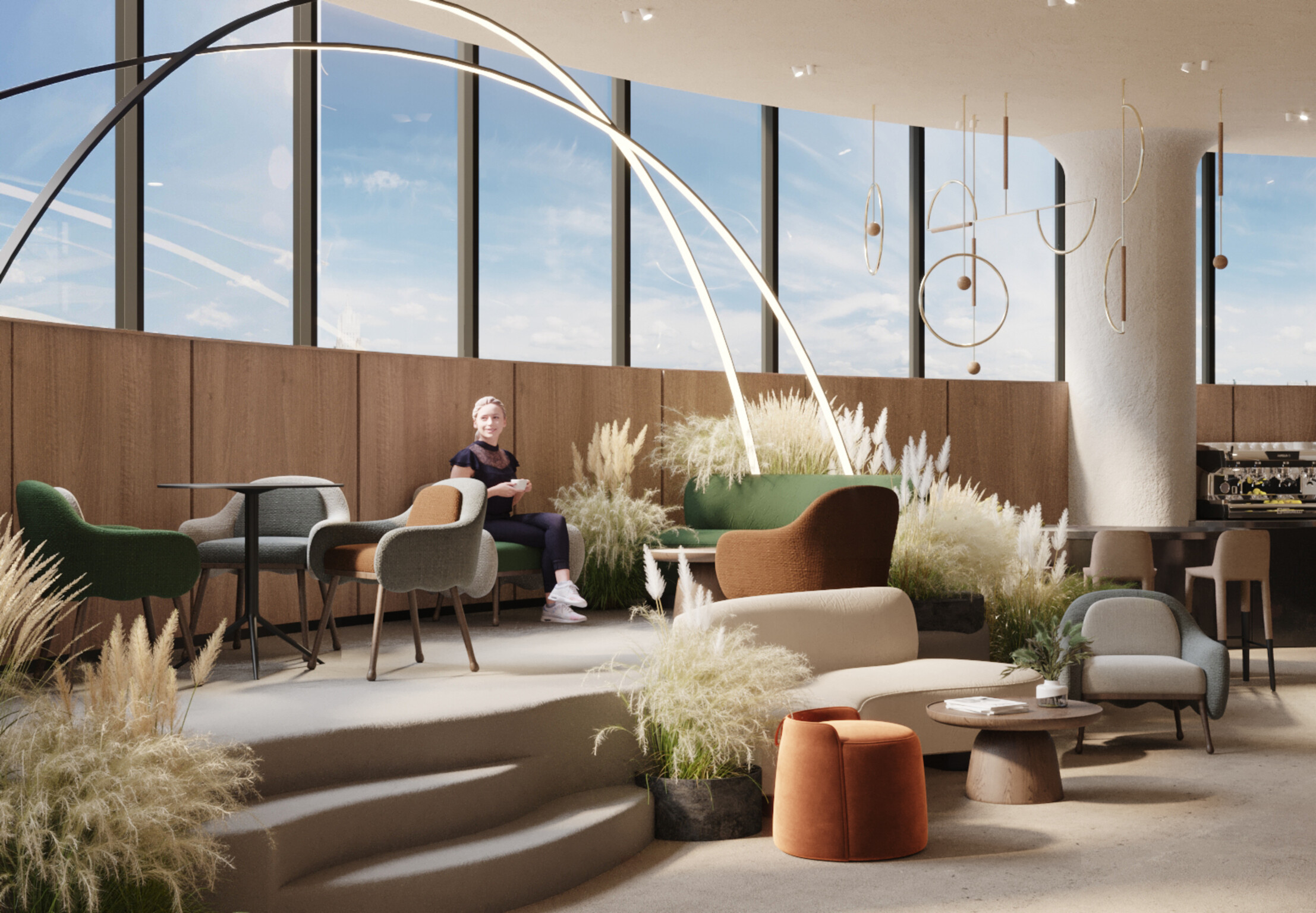 В Clubhouse расположены клубная гостиная и детская игровая комната