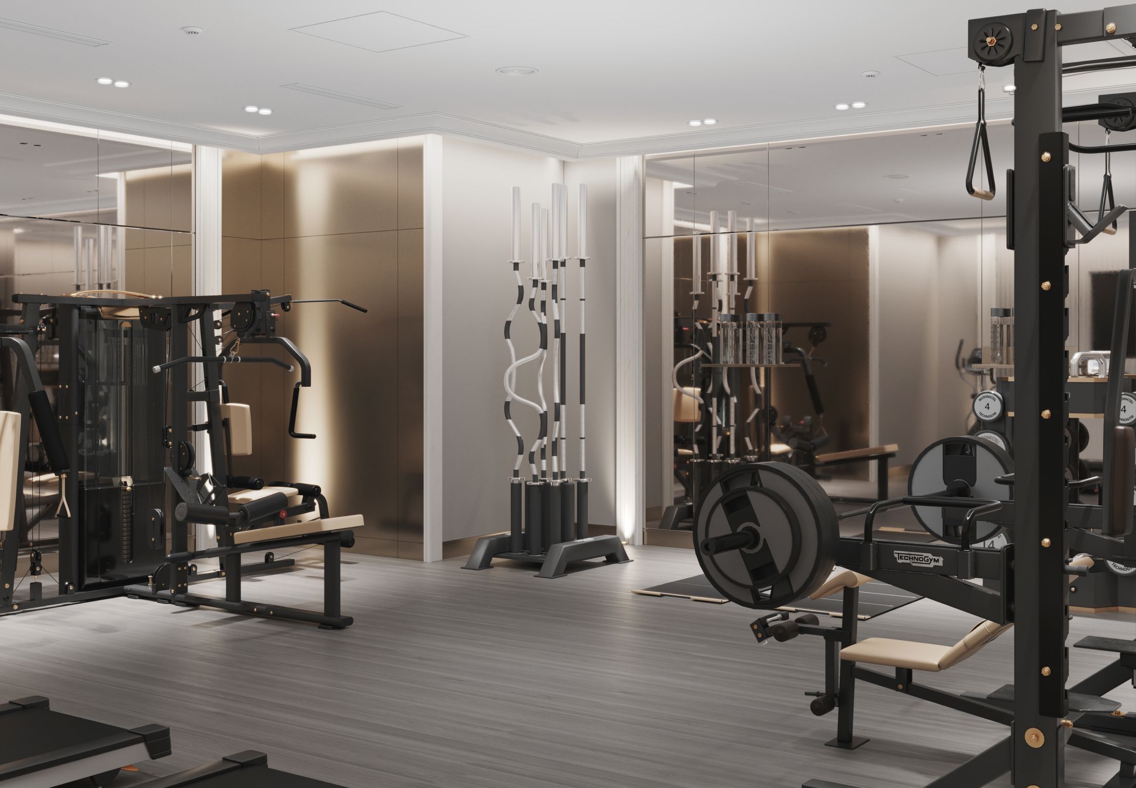 Зона кардио и силовых тренажёров