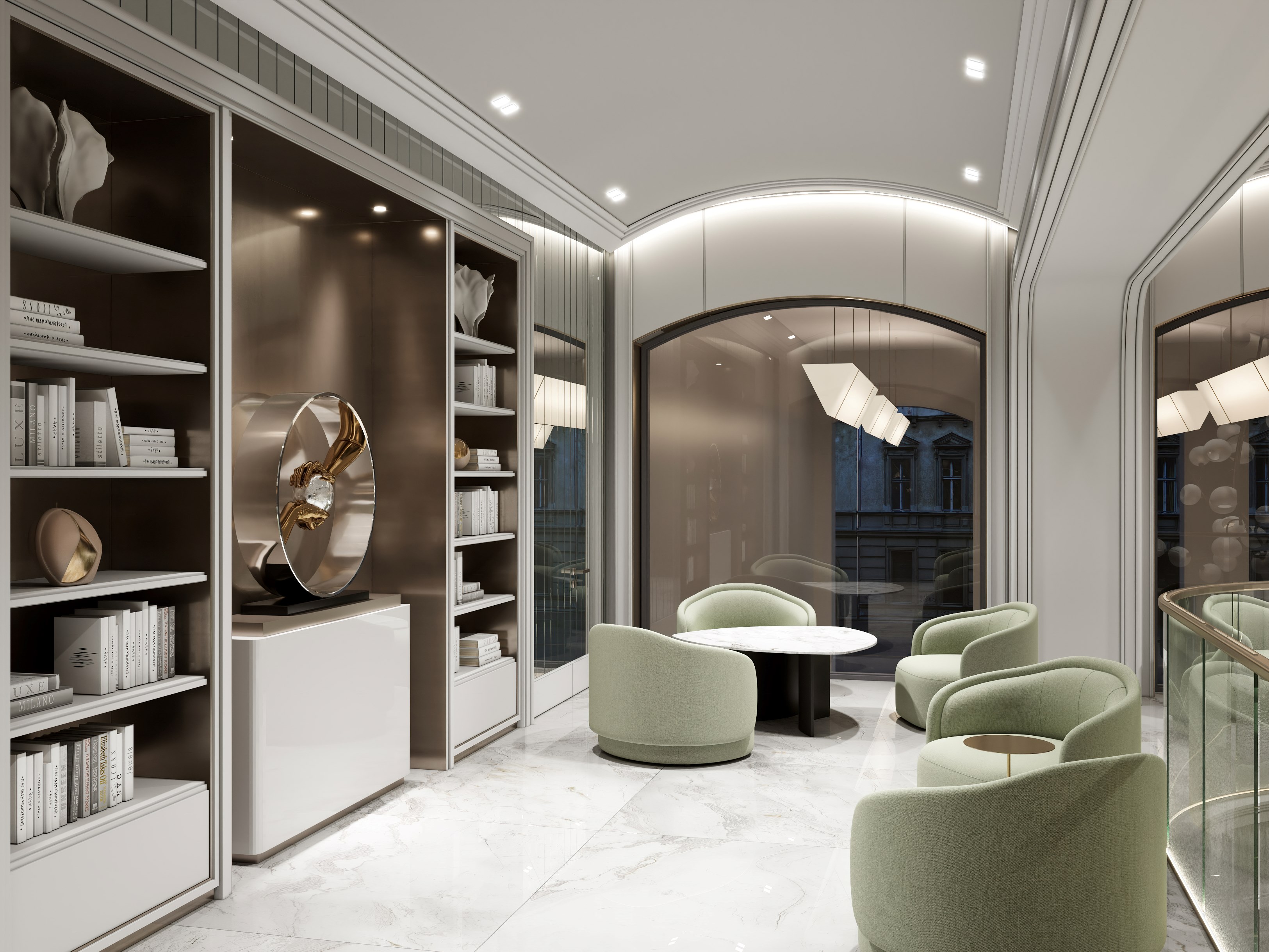 Lounge с библиотекой