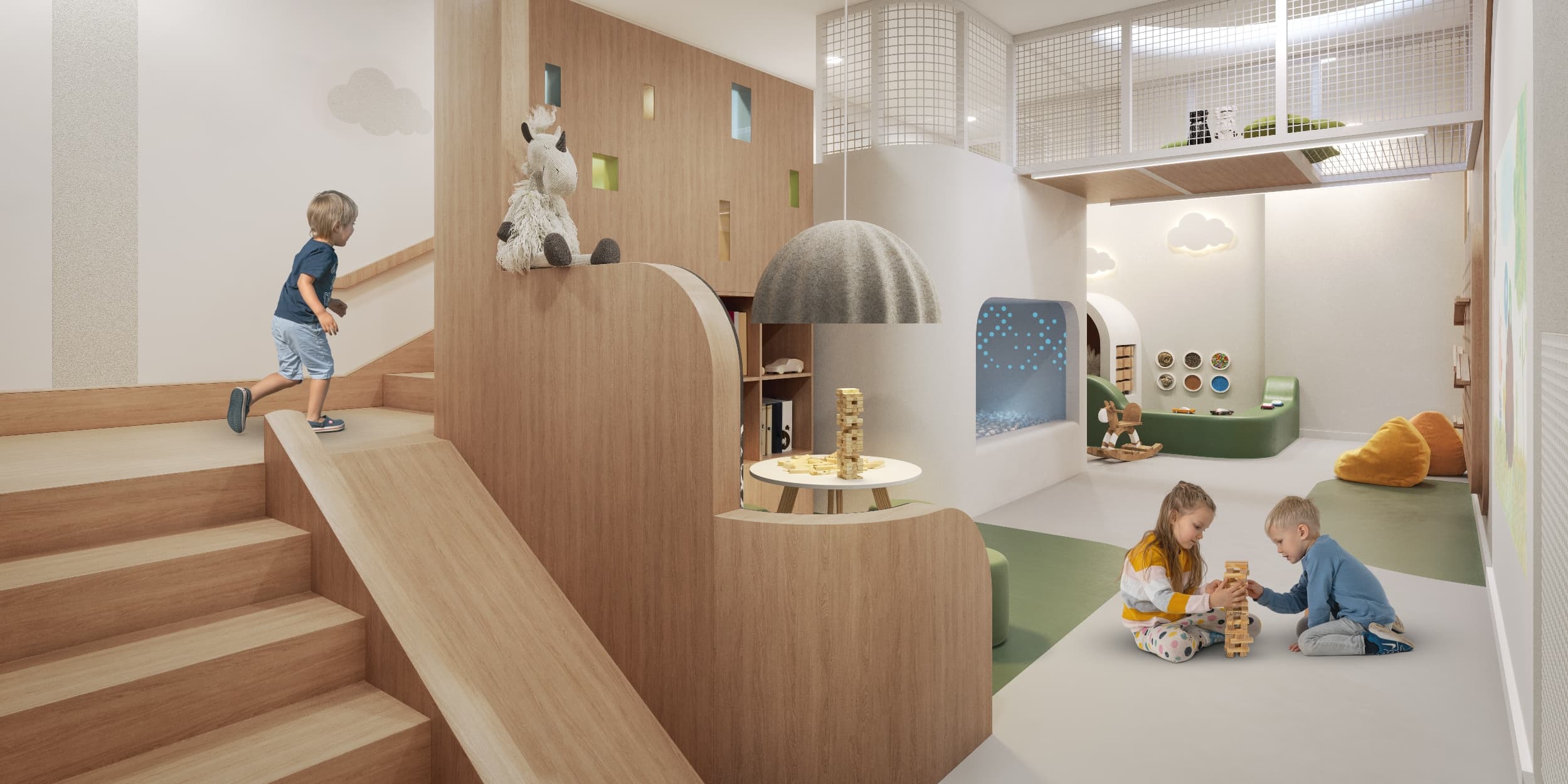 Детская комната в виде подземного города