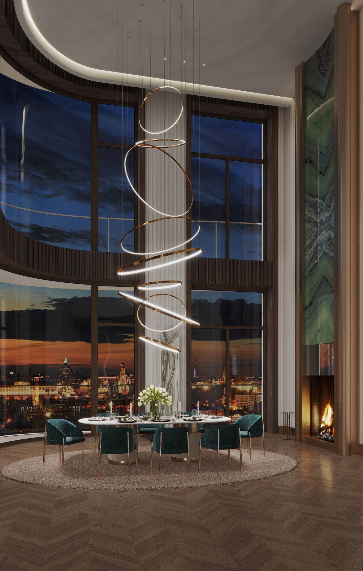 Фоновая картинка с видом ПЕНТХАУСЫ